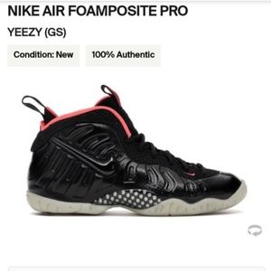 Nike Air Foamposite Pro (YEEZY) Size 6.5y/8.5 Women